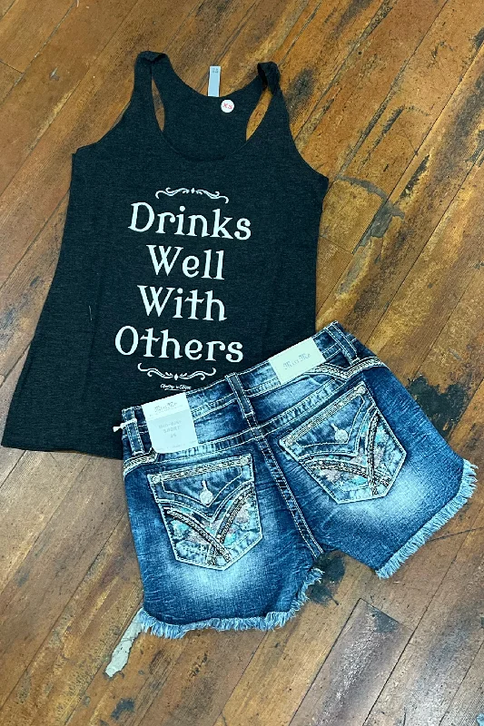 Drinks Well With Others Tank graphic tank top