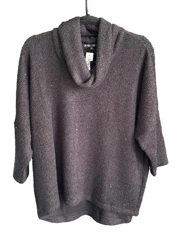 Women Keep Me Warm Cowl Neck Sweater In Black Chenille Blend Fleece Blend Nylon Blend Women Keep Me Warm Cowl Neck Sweater In Black Chenille Blend Fleece Blend Nylon Blend