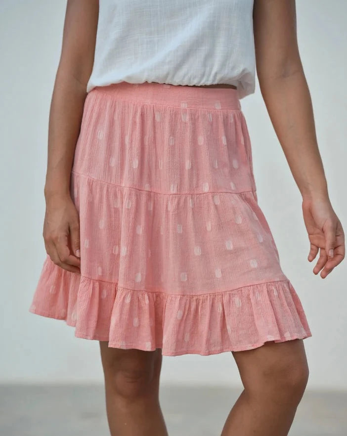 Polly Skirt in Pink Dot lace skirt elegant