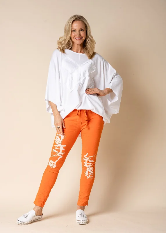 Lorali Pants in Sunset Orange Casual Wide Pants