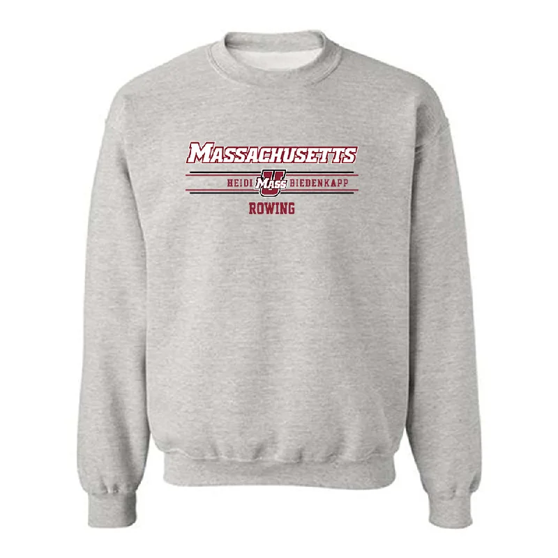 UMass - NCAA Women's Rowing : Heidi Biedenkapp - Classic Fashion Shersey Crewneck Sweatshirt Hoodie with Velcro Closure Adjustable Secure UMass - NCAA Women's Rowing : Heidi Biedenkapp - Classic Fashion Shersey Crewneck Sweatshirt Hoodie with Velcro Closure Adjustable Secure