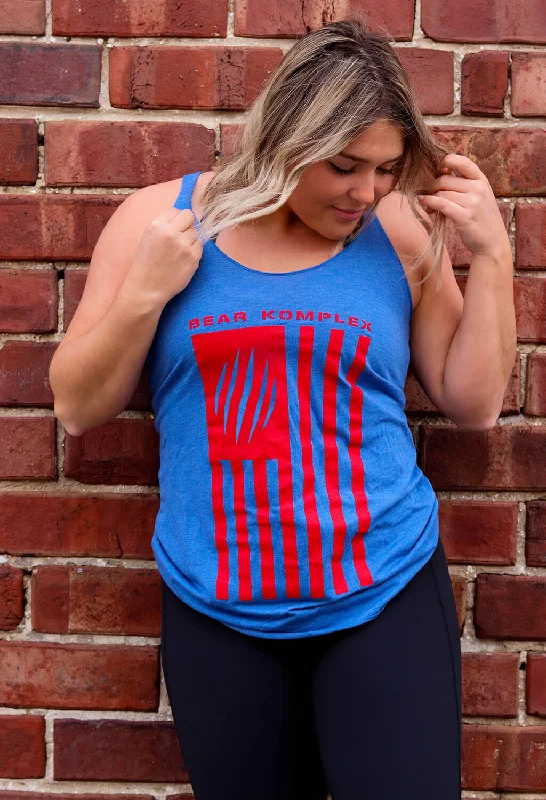 BKX Patriot Series Tank - Red/Blue off shoulder tank