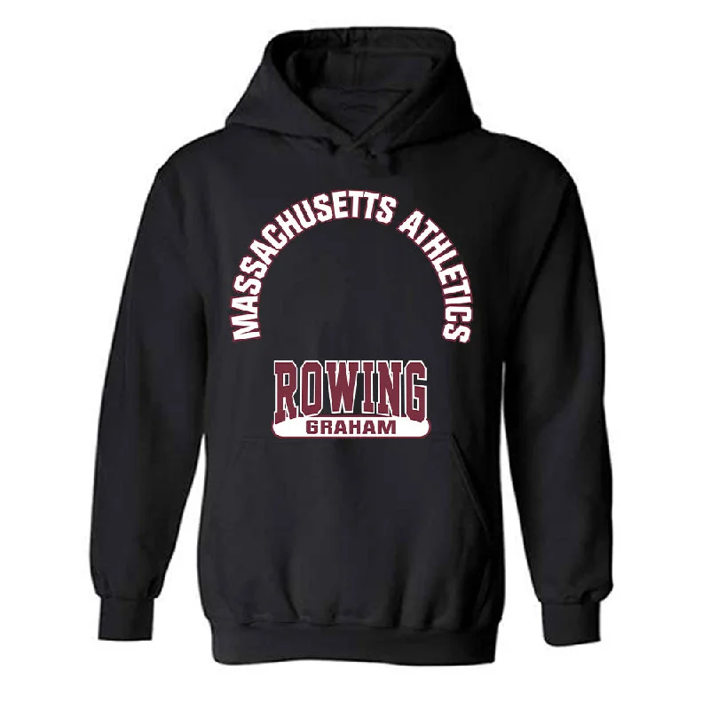 UMass - NCAA Women's Rowing : Paxton Graham - Classic Fashion Shersey Hooded Sweatshirt Hoodie with Hem Detail Decorative Unique UMass - NCAA Women's Rowing : Paxton Graham - Classic Fashion Shersey Hooded Sweatshirt Hoodie with Hem Detail Decorative Unique
