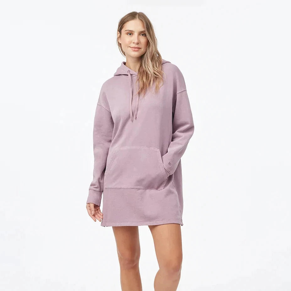 Tentree Women's Organic Cotton French Terry Hoodie Dress Hoodie with Lace Feminine Delicate