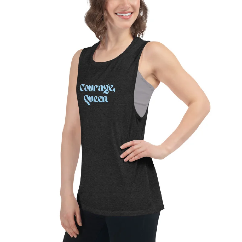 Courage, Queen - Ladies’ Muscle Tank cherry red tank