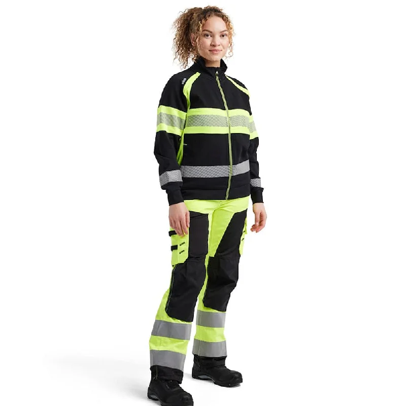 Blaklader 3505 Women's Hi-Vis Full Zip Sweatshirt Hoodie with Gradient Ombre Colorful Blaklader 3505 Women's Hi-Vis Full Zip Sweatshirt Hoodie with Gradient Ombre Colorful