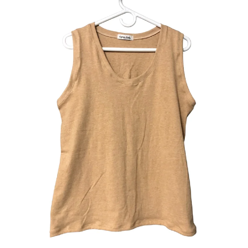 Scoop Neck Tank Top - Brown Organic Cotton - Women’s Clothing graphic tank top