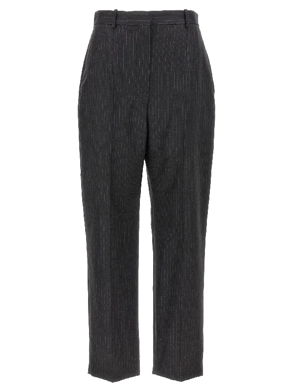 Pinstripe Pants Relaxed Linen Pants