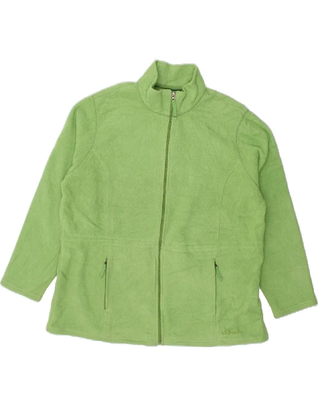 L.L.BEAN Womens Fleece Jacket UK 22 3XL Green Polyester Denim Jacket Leather Jacket Suede Jacket L.L.BEAN Womens Fleece Jacket UK 22 3XL Green Polyester Denim Jacket Leather Jacket Suede Jacket