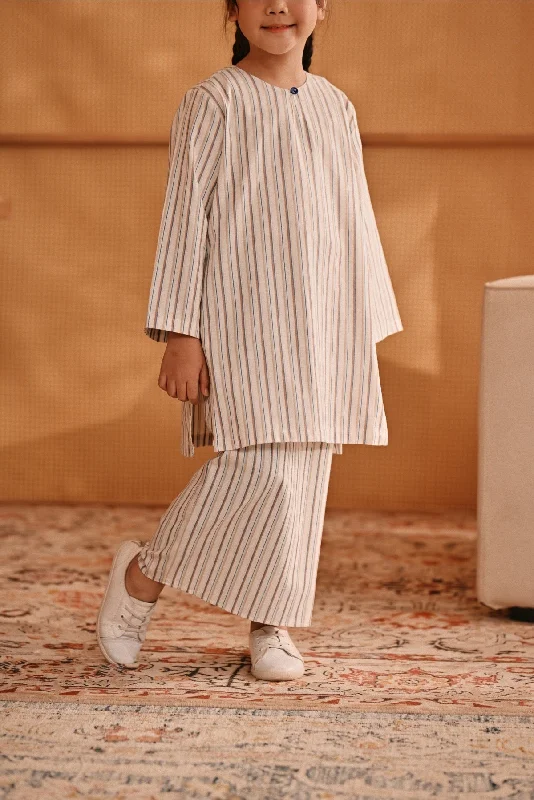 The Nest Folded Skirt - Earth Stripe cashmere skirt soft