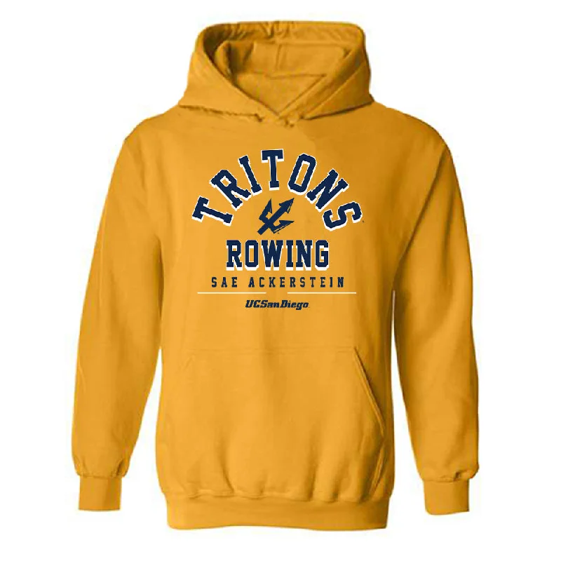UCSD - NCAA Women's Rowing : Sae Ackerstein - Classic Fashion Shersey Hooded Sweatshirt Hoodie with Double Zipper Versatile Adjustable UCSD - NCAA Women's Rowing : Sae Ackerstein - Classic Fashion Shersey Hooded Sweatshirt Hoodie with Double Zipper Versatile Adjustable
