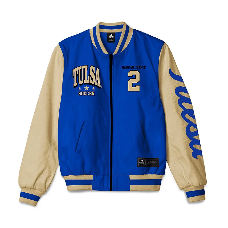 Tulsa - NCAA Women's Soccer : Hannah Chance - Bomber Jacket Satin Jacket Silk Jacket Chiffon Jacket