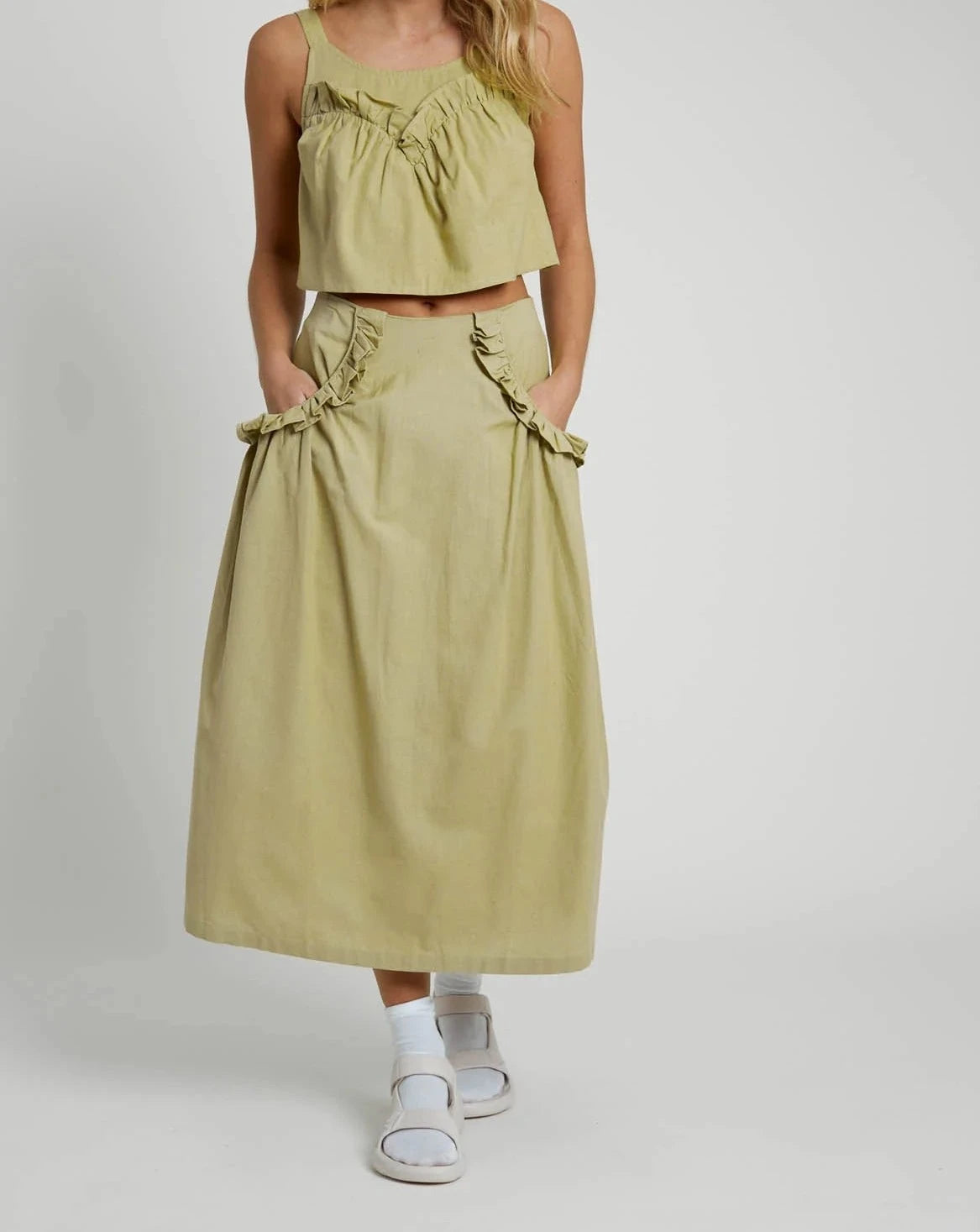 Verdi Midi Skirt silk skirt lustrous