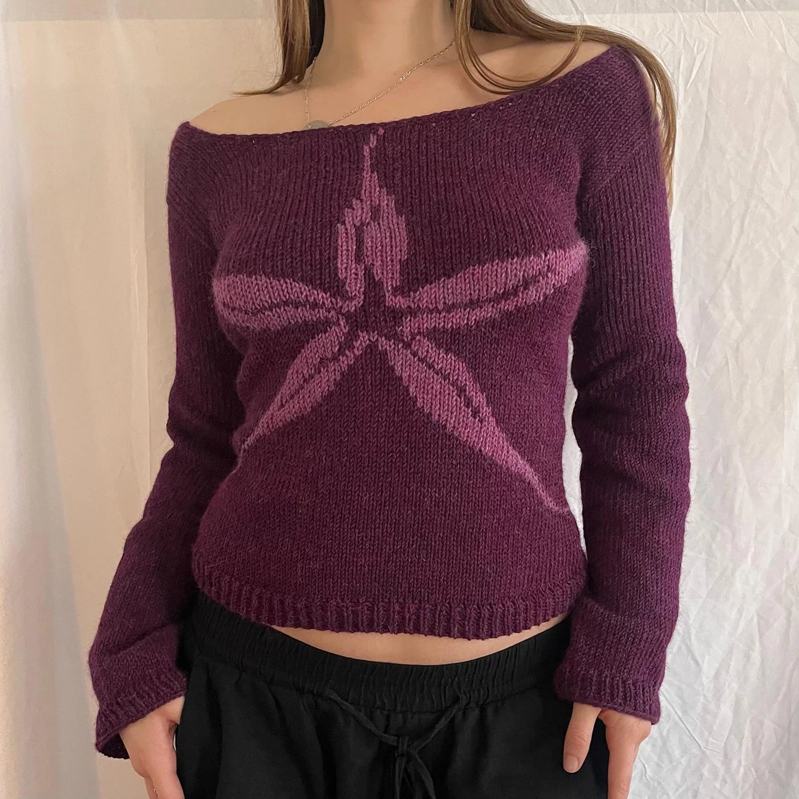 Advbridge Women Y2K Vintage Off Shoulder Sweater Slim Fit Aesthetic Graphic Print Long Sleeve Knitweare Tops Vintage Streetwear Spandex Rayon Corduroy Advbridge Women Y2K Vintage Off Shoulder Sweater Slim Fit Aesthetic Graphic Print Long Sleeve Knitweare Tops Vintage Streetwear Spandex Rayon Corduroy