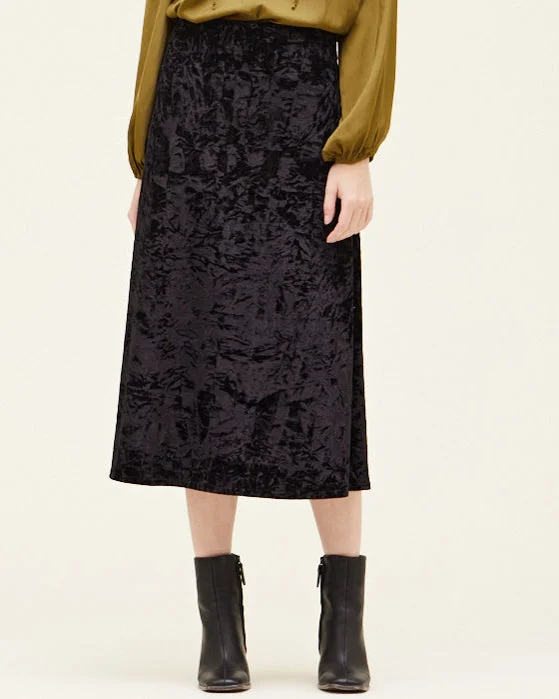 Velvet Slip Skirt leather skirt sleek