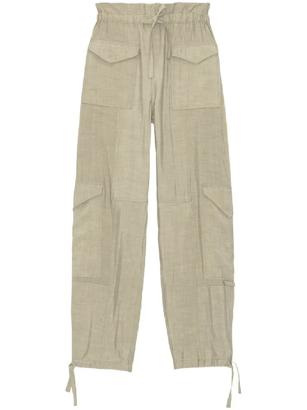 DRAWSTRING CARGO PANTS Formal Stretch Pants