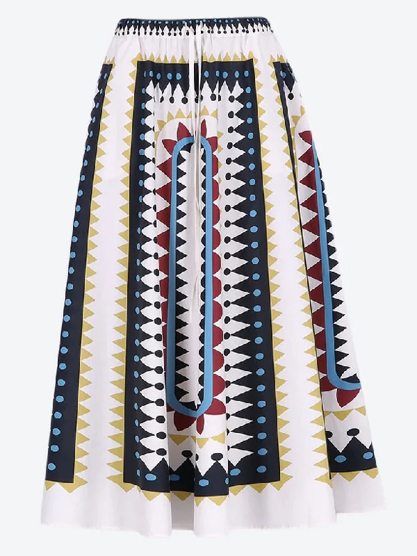 Cotton popeline skirt velvet skirt rich