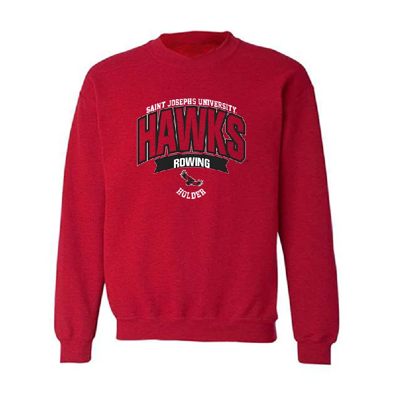 St. Joe's - NCAA Women's Rowing : Evie Holder - Sport Shersey Crewneck Sweatshirt Hoodie with Button Classic Timeless St. Joe's - NCAA Women's Rowing : Evie Holder - Sport Shersey Crewneck Sweatshirt Hoodie with Button Classic Timeless