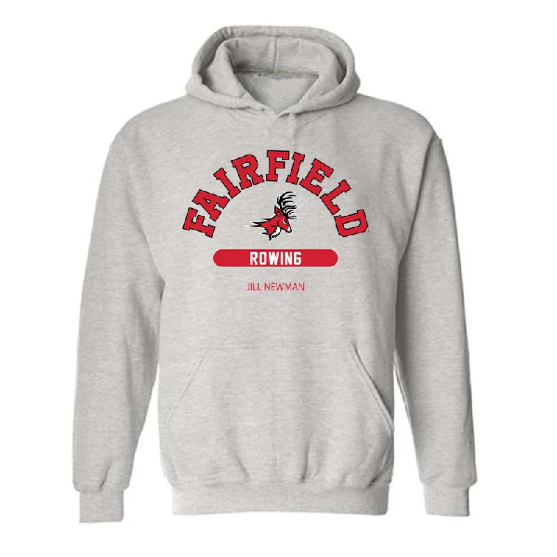 Fairfield - NCAA Women's Rowing : Jill Newman - Classic Fashion Shersey Hooded Sweatshirt Hoodie with Oversized Fit Loose Comfortable Fairfield - NCAA Women's Rowing : Jill Newman - Classic Fashion Shersey Hooded Sweatshirt Hoodie with Oversized Fit Loose Comfortable