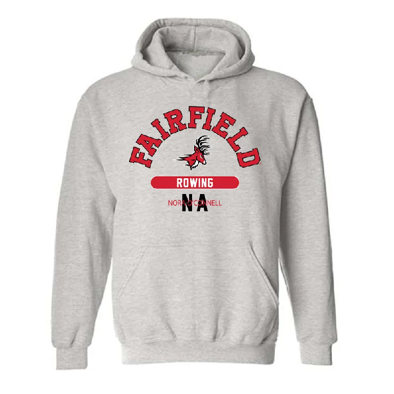 Fairfield - NCAA Women's Rowing : Nora O'Connell - Classic Fashion Shersey Hooded Sweatshirt Hoodie with Mesh Breathable Sporty Fairfield - NCAA Women's Rowing : Nora O'Connell - Classic Fashion Shersey Hooded Sweatshirt Hoodie with Mesh Breathable Sporty