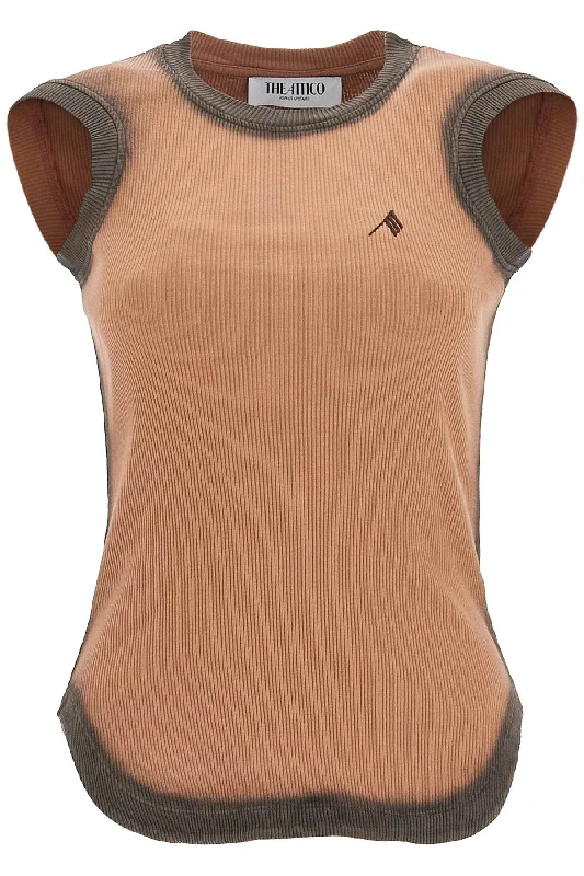 reese tank top with faded edges 250WCN00003JJJ054SP FADED TERRACOTTA yoga tank top