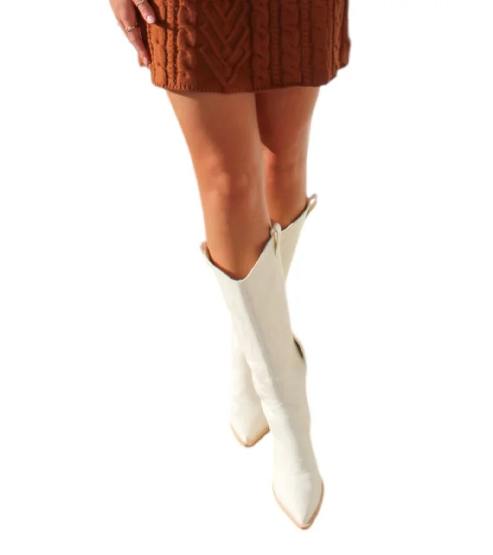 Eve Mini Sweater Skirt In Brown Thin Thick Dense