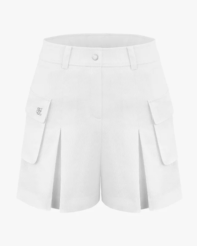 Side pocket culotte pants - White Classic Bootcut Trousers