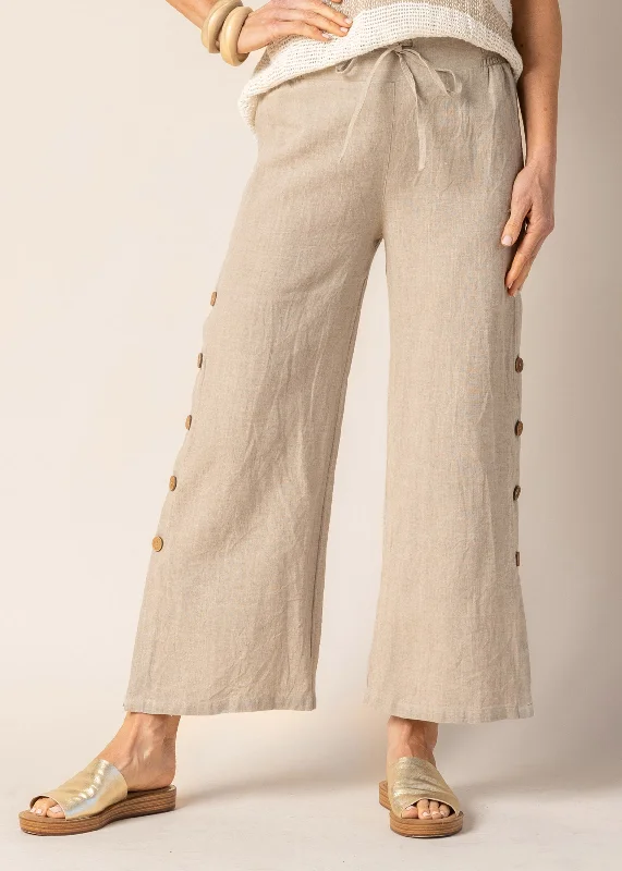 Mileta Linen Pant in Latte Comfy Athletic Pants