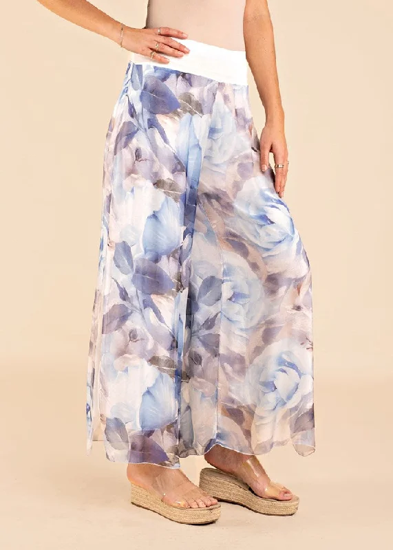 Maraja Silk Pants in Navy Comfortable Fleece Pants