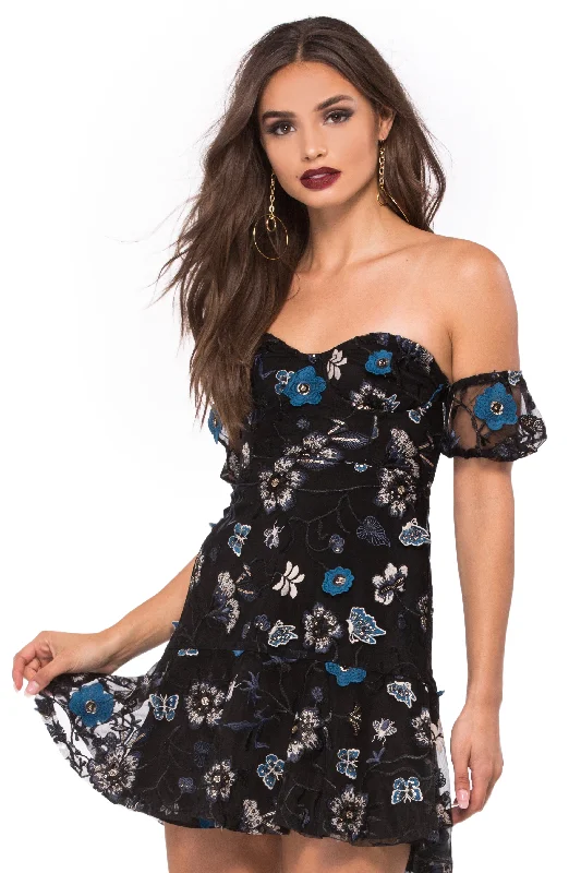Botanic Strapless Dress Tunics Fashionable trendy