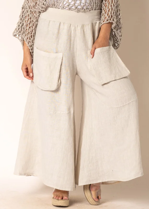 Byrony Linen Pants in Latte Modern Skinny Pants