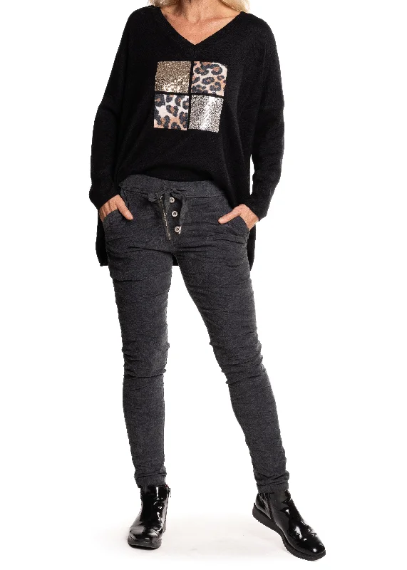 Rosabel Pant in Granite Soft Stretch Leggings