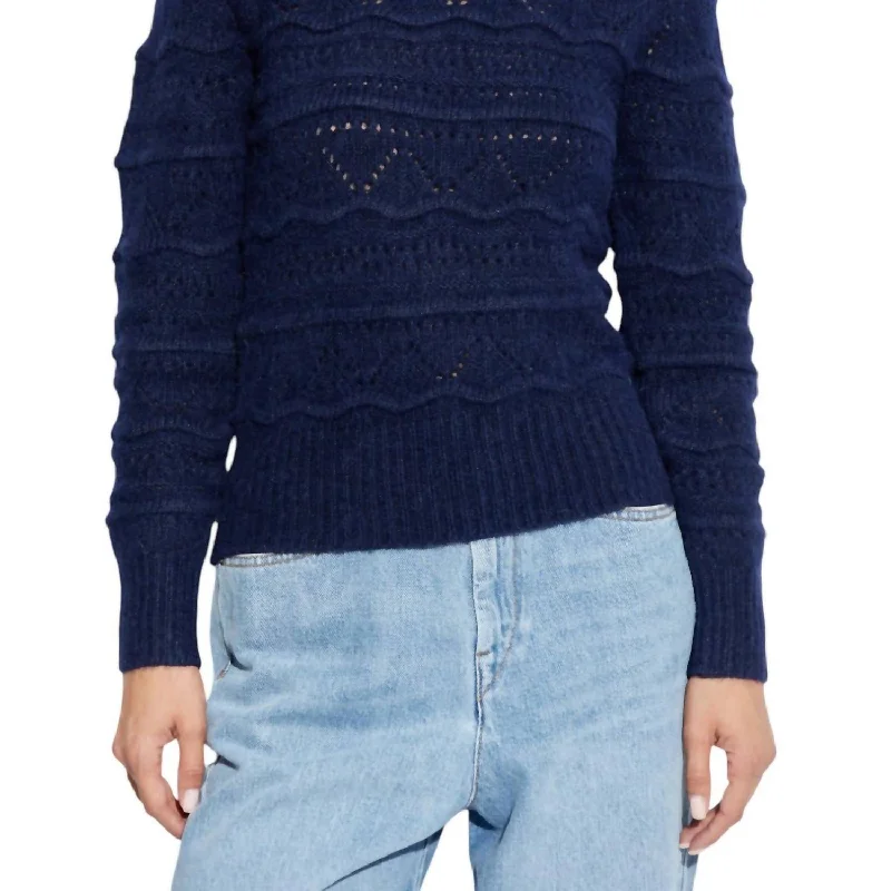 Othona Sweater In Midnight Mesh Sweater Canvas Denim