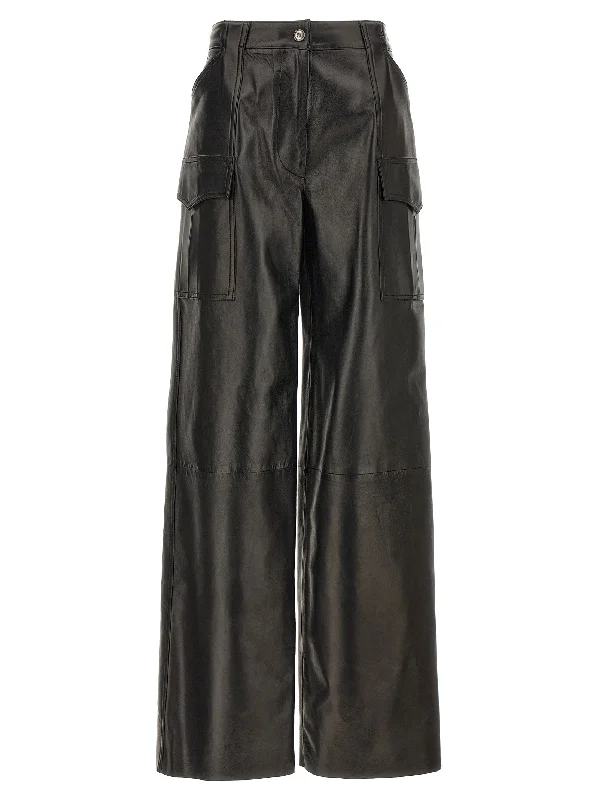 Leather Cargo Pants Cozy Fitted Pants