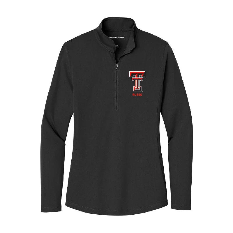 Texas Tech - NCAA Women's Soccer : Logan Russo - Women's Lightweight Quarter Zip Jacket Wool Jacket Cashmere Jacket Tweed Jacket