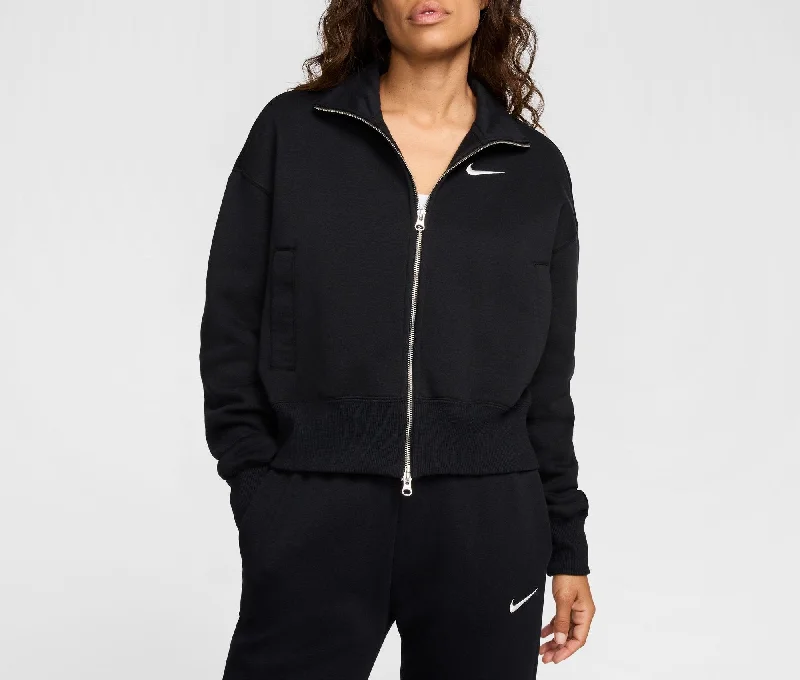 Nike Womens Sportswear Phoenix Oversized Full-Zip Track Jacket Lace Jacket Ribbed Jacket Sequined Jacket