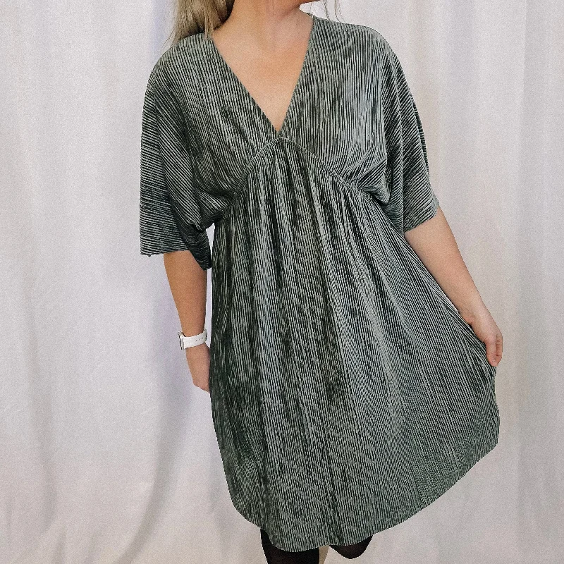 Main Character Velvet Ribbed Dress Tunics Seasonal trendy