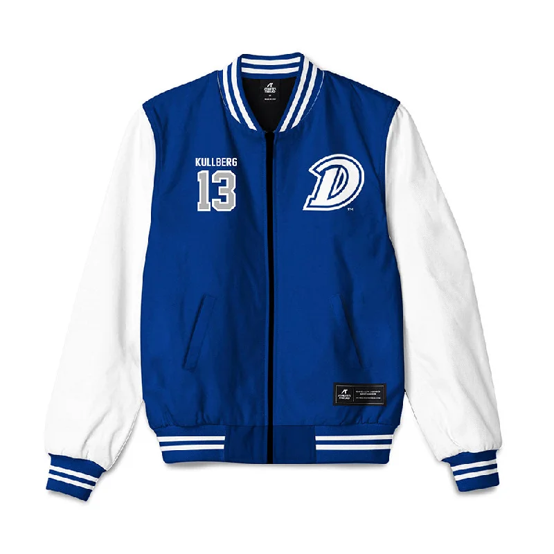 Drake - NCAA Women's Soccer : Lauren Kullberg - Bomber Jacket Notch Collar Jacket Peter Pan Collar Jacket Cowl Neck Jacket