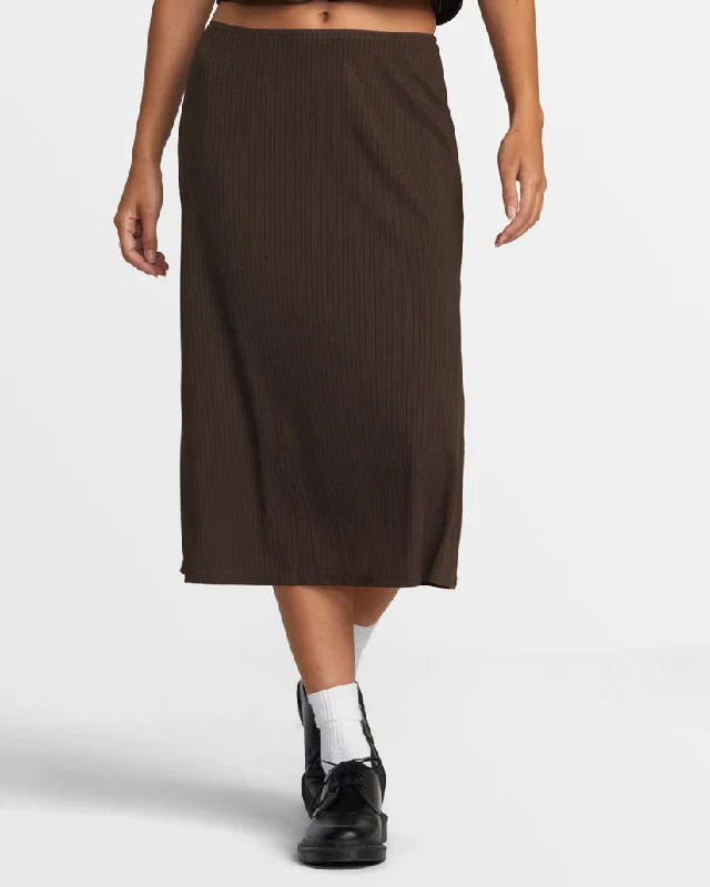 RVCA Jenni Midi Skirt leather skirt durable