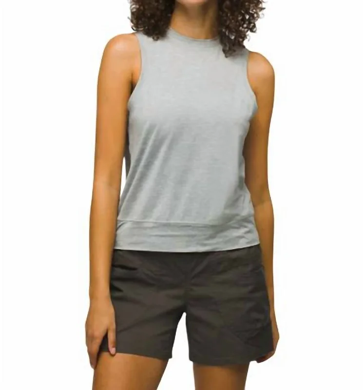 Sol Searcher Tank In Heather Grey silver tank top