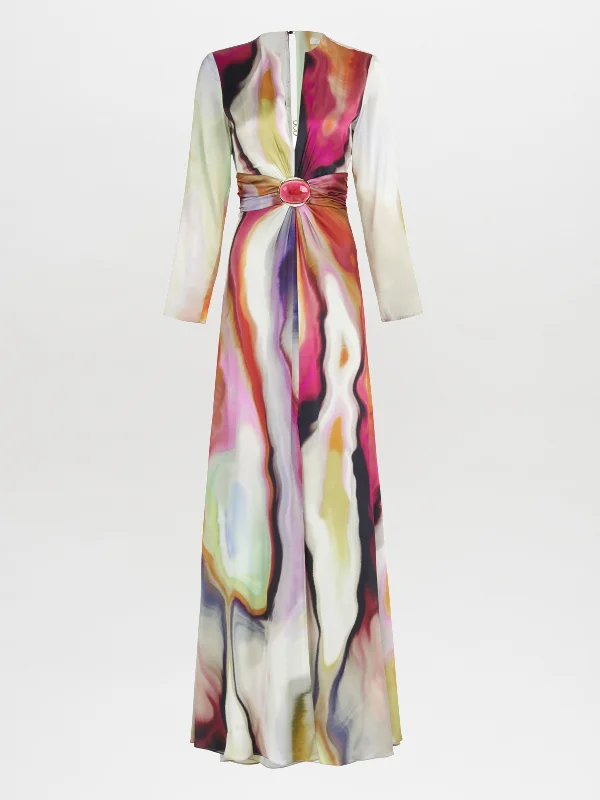 Zarina Dress Iridescent Marble Crew Neckline Sporty