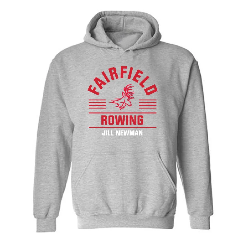 Fairfield - NCAA Women's Rowing : Jill Newman - Classic Fashion Shersey Hooded Sweatshirt Hoodie with Earth Tones Natural Calm Fairfield - NCAA Women's Rowing : Jill Newman - Classic Fashion Shersey Hooded Sweatshirt Hoodie with Earth Tones Natural Calm