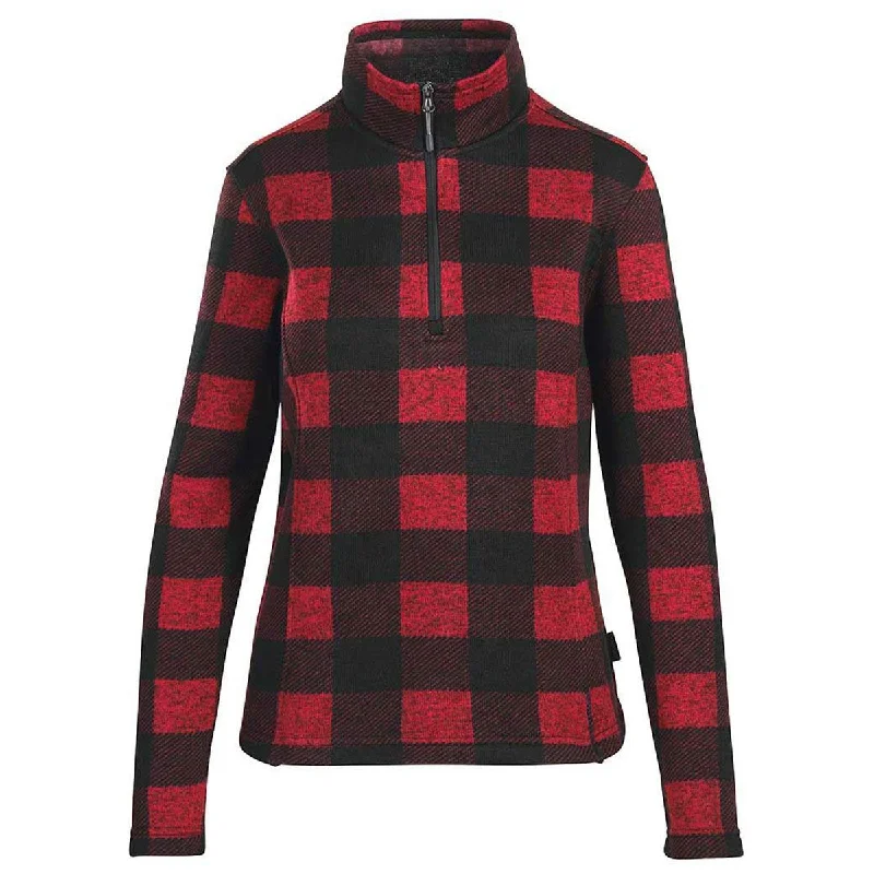 Landway Women's Red Kodiak Quarter Zip Sweater-Knit Fleece Cotton Fabric Linen Fabric Terry Fabric Landway Women's Red Kodiak Quarter Zip Sweater-Knit Fleece Cotton Fabric Linen Fabric Terry Fabric