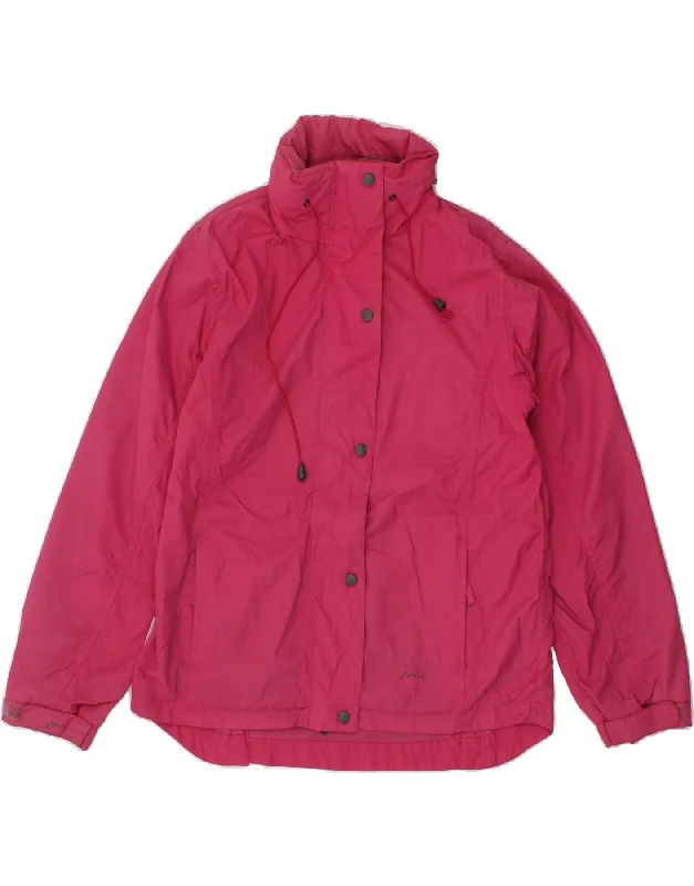 JOULES Womens Hooded Rain Jacket UK 10 Small Pink Nylon Denim Jacket Leather Jacket Suede Jacket JOULES Womens Hooded Rain Jacket UK 10 Small Pink Nylon Denim Jacket Leather Jacket Suede Jacket