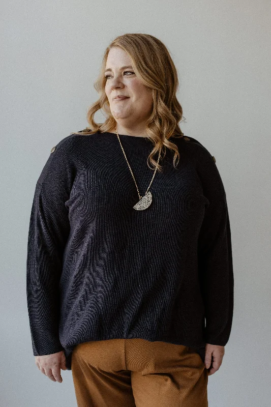 TEXTURED SWEATER DRESS WITH BUTTON DETAIL Fleece Fabric Down Fabric Feather Fabric