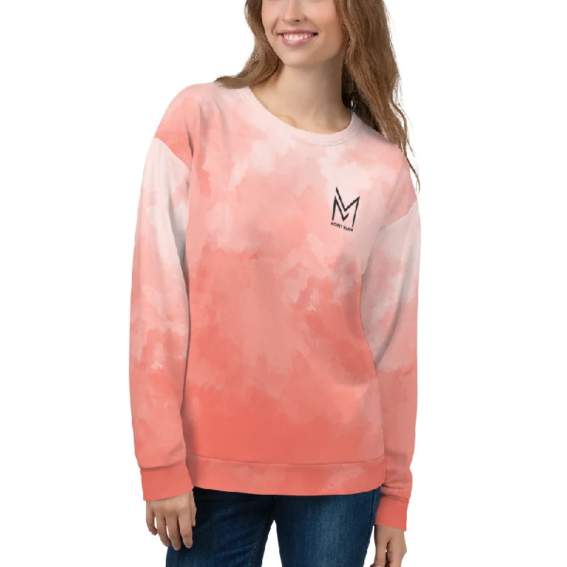 MM Sweatshirt Hoodie with Tie-Dye Psychedelic Retro