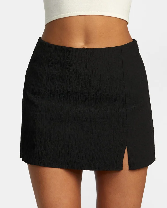 RVCA Reform Smocked Mini Skirt chiffon skirt airy