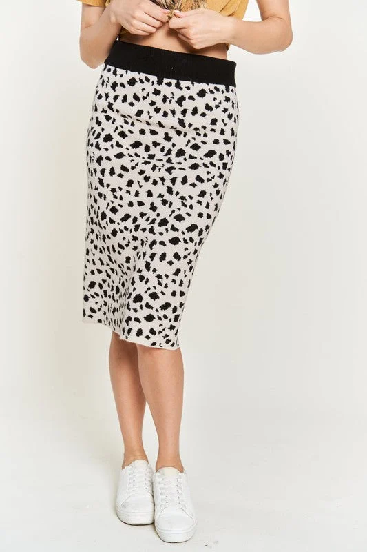 Clara Animal Print Skirt Plus Size leather skirt durable