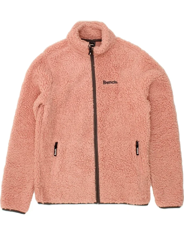 BENCH Womens Fleece Jacket UK 18 XL Pink Polyester Cardigan Sweater Pullover