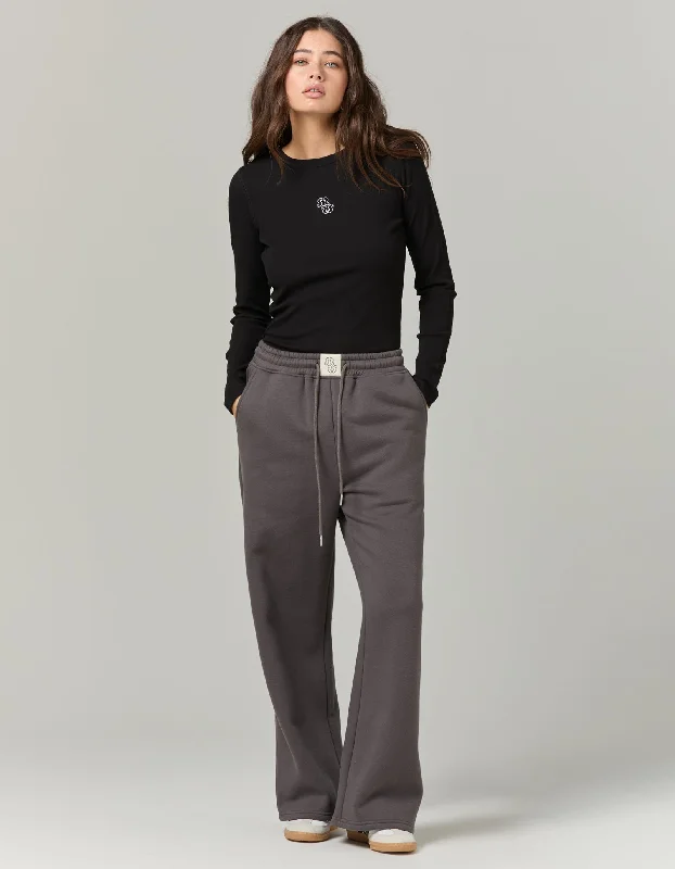 Signature Track Pant - Charcoal Soft Wool Pants